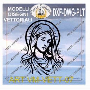 Vergine Maria file vettoriale modello 07 eps dwg dxf plt