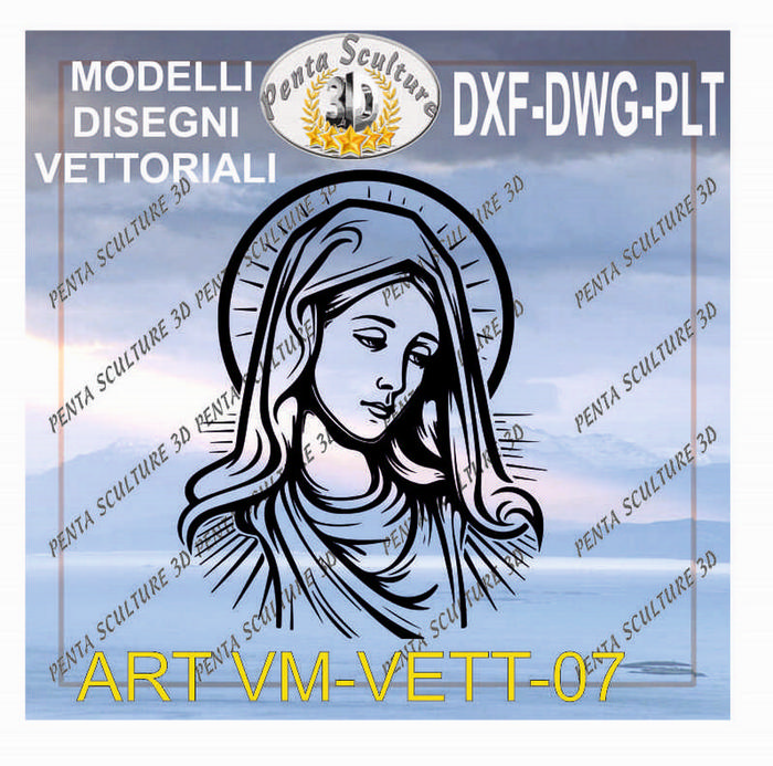 Vergine_Maria_file_vettoriale_modello_07_eps_dwg_dxf_plt