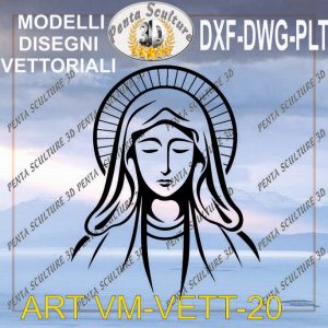 Vergine Maria file vettoriale modello 20 eps dwg dxf plt