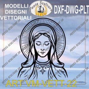 Vergine Maria file vettoriale modello 22 eps dwg dxf plt