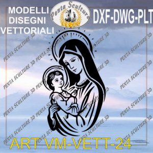Vergine Maria file vettoriale modello 24 eps dwg dxf plt