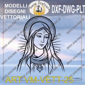 Vergine Maria file vettoriale modello 25 eps dwg dxf plt