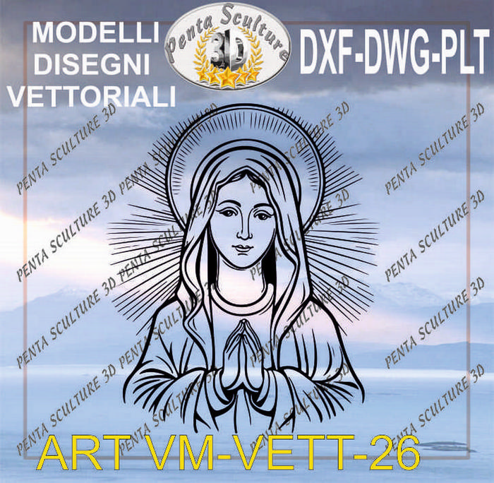 Vergine_Maria_file_vettoriale_modello_26_eps_dwg_dxf_plt