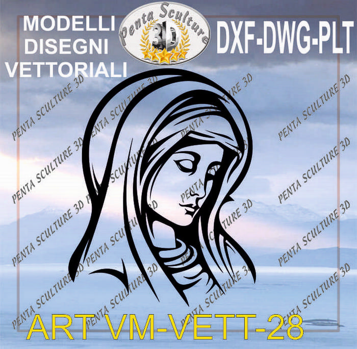 Vergine_Maria_file_vettoriale_modello_28_eps_dwg_dxf_plt