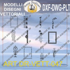 Decori file vettoriale modello DR-VETT 047 eps dwg dxf plt