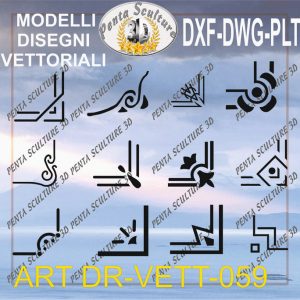 Decori file vettoriale modello DR-VETT 059 eps dwg dxf plt