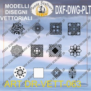 Decori file vettoriale modello DR-VETT 063 eps dwg dxf plt