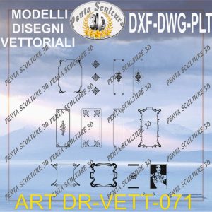 Decori file vettoriale modello DR-VETT 071 eps dwg dxf plt