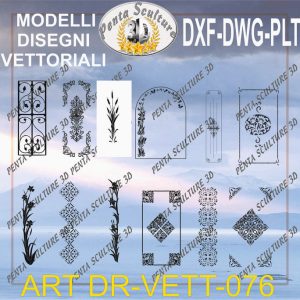 Decori file vettoriale modello DR-VETT 076 eps dwg dxf plt