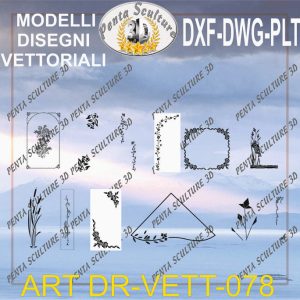 Decori file vettoriale modello DR-VETT 078 eps dwg dxf plt