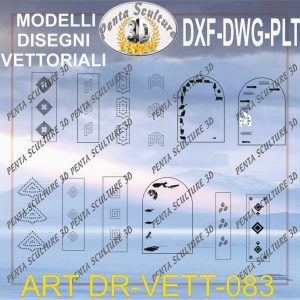 Decori file vettoriale modello DR-VETT 083 eps dwg dxf plt