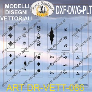 Decori file vettoriale modello DR-VETT 086 eps dwg dxf plt