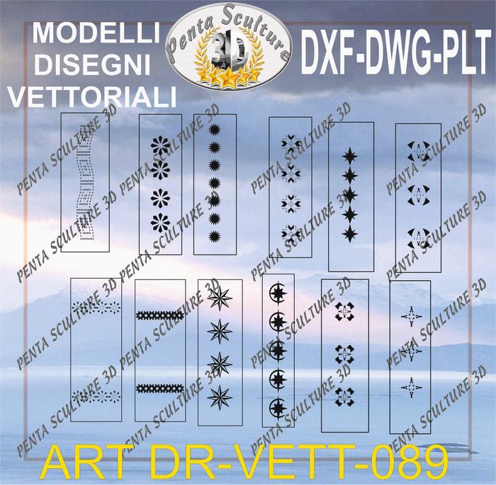 Decori file vettoriale modello DR-VETT 089 eps dwg dxf plt