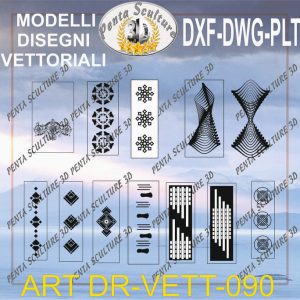 Decori file vettoriale modello DR-VETT 090 eps dwg dxf plt