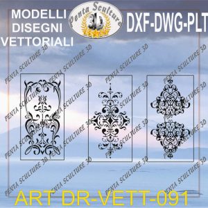 Decori file vettoriale modello DR-VETT 091 eps dwg dxf plt