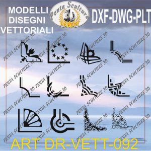 Decori file vettoriale modello DR-VETT 092 eps dwg dxf plt