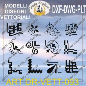 Decori file vettoriale modello DR-VETT 093 eps dwg dxf plt