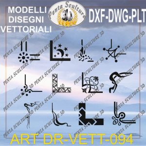Decori file vettoriale modello DR-VETT 094 eps dwg dxf plt