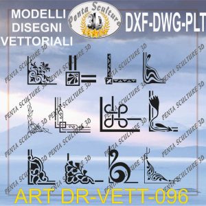 Decori file vettoriale modello DR-VETT 096 eps dwg dxf plt