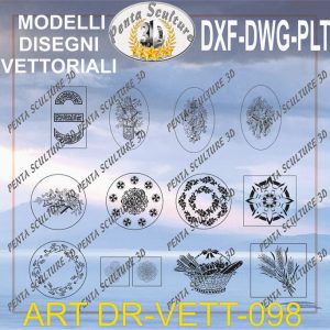 Decori file vettoriale modello DR-VETT 098 eps dwg dxf plt