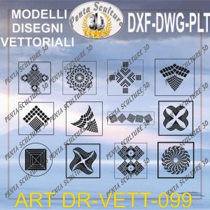 Decori file vettoriale modello DR-VETT 099 eps dwg dxf plt