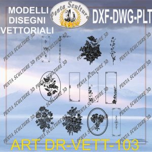 Decori file vettoriale modello DR-VETT 103 eps dwg dxf plt