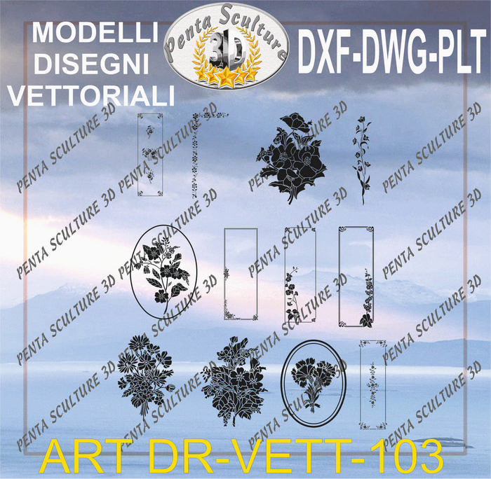 Decori_file_vettoriale_modello_DR-VETT_103_eps_dwg_dxf_plt