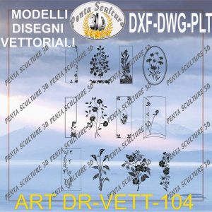 Decori file vettoriale modello DR-VETT 104 eps dwg dxf plt