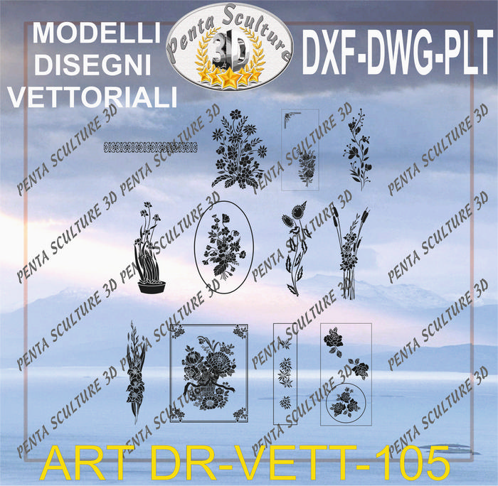Decori_file_vettoriale_modello_DR-VETT_105_eps_dwg_dxf_plt
