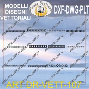 Decori file vettoriale modello DR-VETT 107 eps dwg dxf plt