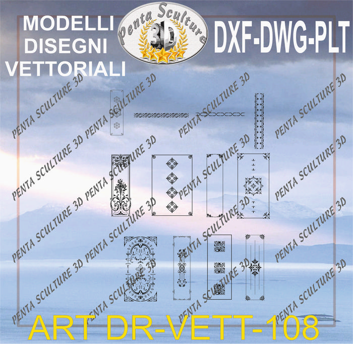 Decori_file_vettoriale_modello_DR-VETT_108_eps_dwg_dxf_plt