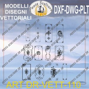 Decori file vettoriale modello DR-VETT 110 eps dwg dxf plt