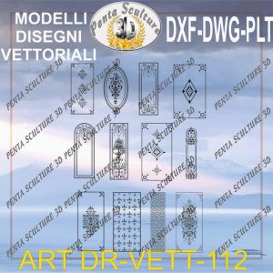 Decori file vettoriale modello DR-VETT 112 eps dwg dxf plt