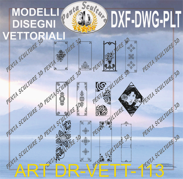 Decori_file_vettoriale_modello_DR-VETT_113_eps_dwg_dxf_plt