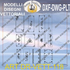 Decori file vettoriale modello DR-VETT 118 eps dwg dxf plt