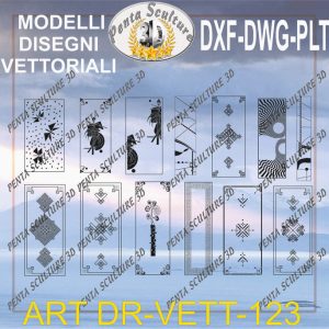 Decori file vettoriale modello DR-VETT 123 eps dwg dxf plt