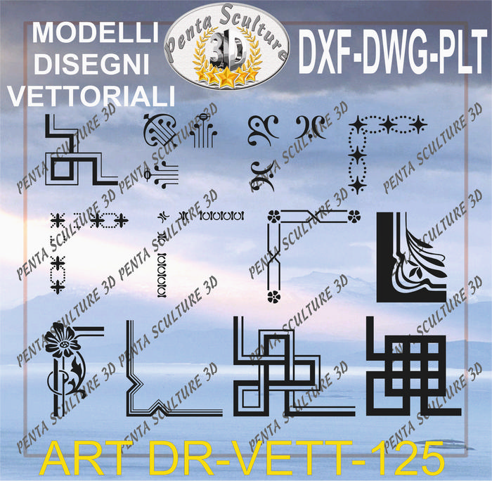 Decori_file_vettoriale_modello_DR-VETT_125_eps_dwg_dxf_plt