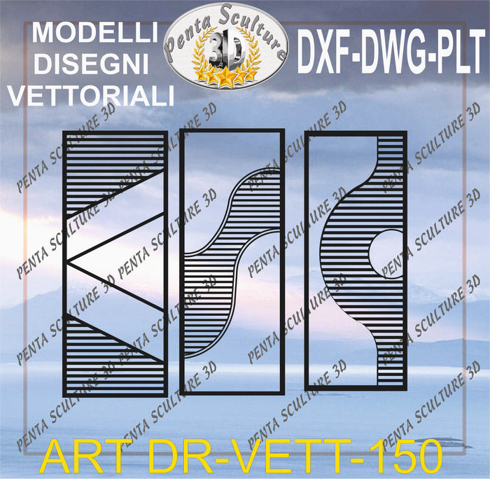 Decori file vettoriale modello DR-VETT 150 eps dwg dxf plt