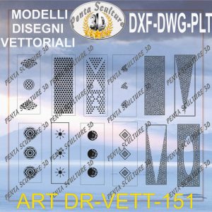 Decori file vettoriale modello DR-VETT 151 eps dwg dxf plt