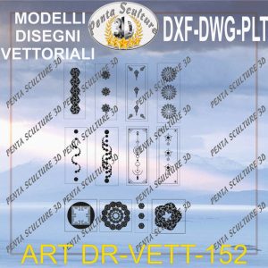 Decori file vettoriale modello DR-VETT 152 eps dwg dxf plt