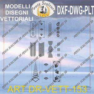 Decori file vettoriale modello DR-VETT 153 eps dwg dxf plt