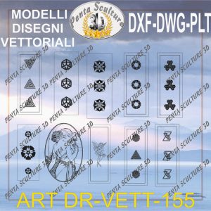 Decori file vettoriale modello DR-VETT 155 eps dwg dxf plt