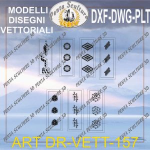 Decori file vettoriale modello DR-VETT 157 eps dwg dxf plt