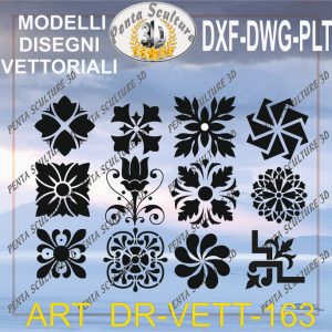 Decori file vettoriale modello DR-VETT 163 eps dwg dxf plt