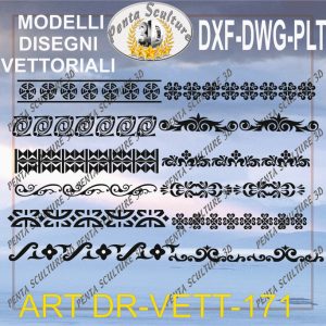 Decori file vettoriale modello DR-VETT 171 eps dwg dxf plt