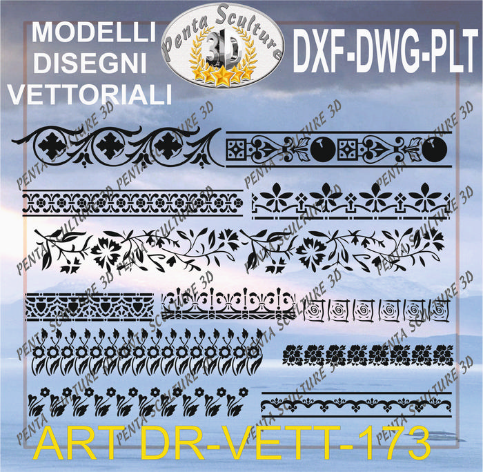 Decori_file_vettoriale_modello_DR-VETT_173_eps_dwg_dxf_plt