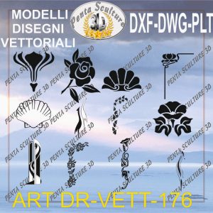 Decori file vettoriale modello DR-VETT 176 eps dwg dxf plt