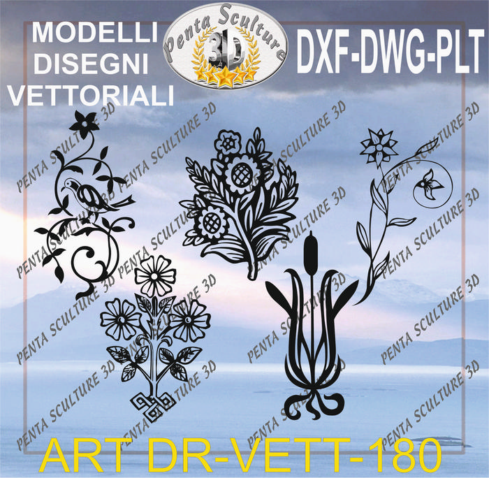 Decori_file_vettoriale_modello_DR-VETT_180_eps_dwg_dxf_plt