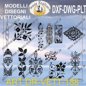 Decori file vettoriale modello DR-VETT 188 eps dwg dxf plt