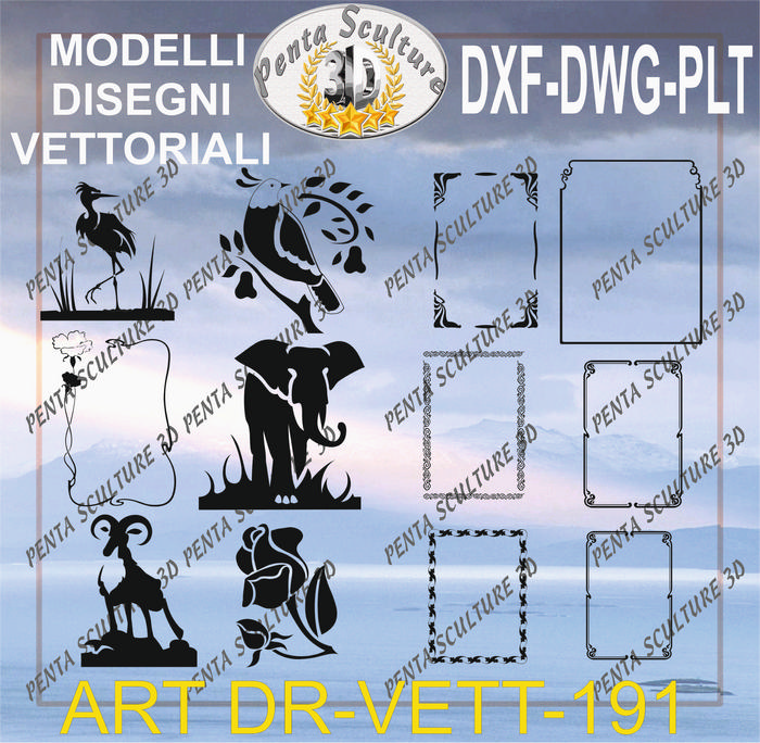 Decori_file_vettoriale_modello_DR-VETT_191_eps_dwg_dxf_plt
